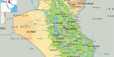 வரைபடம் ஈராக் புவியியல்